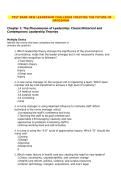 Test Bank The New Leadership Challenge Creating the Future of Nursing Grossman Questions&comma; Answers and Rationales