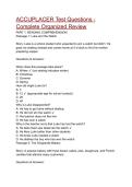 ACCUPLACER Test Questions - Complete Organized Review &vert;100&percnt; VERIFIED &vert;A&plus; GRADED &lpar;2026&sol;2027&rpar;&NewLine;