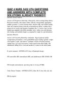 QUIZ 4 NURS 5432 UTA QUESTIONS AND ANSWERS WITH COMPLETE SOLUTIONS ALREADY PASSED&excl;&excl;&excl;