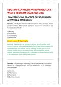 NSG 5140 Advanced Pathophysiology Week 5 Midterm Exam Prep&colon; Comprehensive Question Bank & Verified Rationales