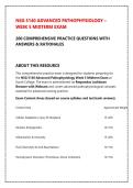 2026 NSG 5140 Advanced Pathophysiology Week 5 Midterm Exam Prep&colon; Comprehensive Question Bank & Verified Rationales