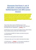 Divemaster Final Exam A & B &ndash; 2025 Edition &vert; Correct Answers&comma; Key Concepts & Rationales &vert; 2026 Updated A&plus; Scuba Certification Review