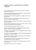 COMM 104 EXAM 1 QUESTIONS WITH VERIFIED ANSWERS