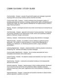 COMM 104 EXAM 1 STUDY GUIDE