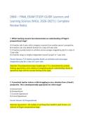 2026 WGU D664 Final Exam Study Guide&colon; Learners and Learning Science Complete Review Notes & Accelerated Course Passing Guide