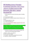 BPI Building Science Principles &NewLine;Examination Questions And Correct &NewLine;Answers &lpar;Verified Answers&rpar; Plus &NewLine;Rationales 2026 Q&A &vert; Instant &NewLine;Download Pdf 