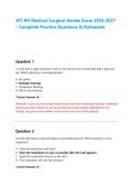 ATI RN Medical-Surgical Retake Exam 2026&sol;2027 &ndash; Complete Practice Questions & Rationales 