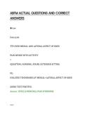ABFM ACTUAL QUESTIONS AND CORRECT&NewLine;ANSWERS&NewLine;