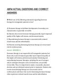 ABFM ACTUAL QUESTIONS AND CORRECT&NewLine;ANSWERS
