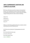 ABFM COMPREHENSIVE QUESTIONS AND&NewLine;COMPLETE SOLUTIONS