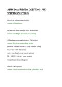ABFM EXAM REVIEW QUESTIONS AND&NewLine;VERIFIED SOLUTIONS&NewLine;