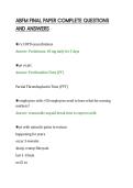 ABFM FINAL PAPER COMPLETE QUESTIONS&NewLine;AND ANSWERS&NewLine;