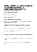 MODULE 1 NURS 5432 QUESTIONS AND ANSWERS WITH COMPLETE SOLUTIONS 100&percnt; CORRECT&excl;&excl;&excl;