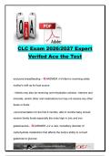 CLC Exam 2026&sol;2027 &ndash; 100&plus; Questions & Answers &vert; Breastfeeding&comma; Lactation&comma; Infant Feeding&comma; Milk Supply & Maternal-Infant Care