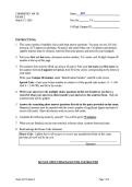 CHEMISTRY 104 TR &ndash; Exam 2 &ndash; March 17&comma; 2026 &ndash; Exam Questions and Study Material