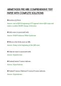 AIRMETHODS PRE HIRE EXAM REVIEW&NewLine;COMPLETE QUESTIONS AND SOLUTIONS&NewLine;