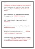 GIA Diamonds and Diamond Grading Final Exam &vert;&vert;Just Out&excl;&excl;&excl; 