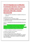 NCCCO Signalperson Certification &NewLine;Examination Questions And Correct &NewLine;Answers &lpar;Verified Answers&rpar; Plus &NewLine;Rationales 2026 Q&A &vert; Instant &NewLine;Download Pdf 