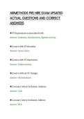 AIRMETHODS PRE HIRE EXAM UPDATED&NewLine;ACTUAL QUESTIONS AND CORRECT&NewLine;ANSWERS&NewLine;