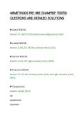AIRMETHODS PRE HIRE EXAMPREP TESTED&NewLine;QUESTIONS AND DETAILED SOLUTIONS&NewLine;