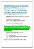 NCCCO Rigger Level I Examination &NewLine;&NewLine;Questions And Correct Answers &NewLine;&lpar;Verified Answers&rpar; Plus Rationales &NewLine;2026 Q&A &vert; Instant Download Pdf 
