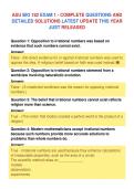 ASU BIO 182 EXAM 1 - COMPLETE QUESTIONS AND&NewLine;DETAILED SOLUTIONS LATEST UPDATE THIS YEAR&NewLine;JUST RELEASED