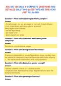 ASU BIO 182 EXAM 2- COMPLETE QUESTIONS AND&NewLine;DETAILED SOLUTIONS LATEST UPDATE THIS YEAR&NewLine;JUST RELEASED