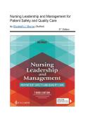 Test Bank - Nursing Leadership and Management for Patient Safety and Quality Care&comma; 3rd Edition &lpar;Murray&comma; 2026&rpar;&comma; Chapter 1-17 Fully Covered&NewLine;