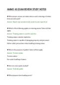 AMMO 45 EXAM REVIEW STUDY NOTES &NewLine;