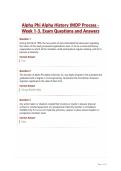Alpha Phi Alpha History IMDP Process - Week 1-3&period; Exam Questions and Answers&period;