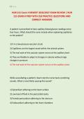 NUR 215 Exam 4 NEWEST 2026&sol;2027 EXAM REVIEW &vert; NUR &NewLine;215 EXAM 4 PREP WITH 250 PRACTICE QUESTIONS AND &NewLine;CORRECT ANSWERS