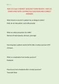 NUR 215 Exam 6 NEWEST 2026&sol;2027 EXAM REVIEW &vert; NUR 215 &NewLine;EXAM 6 PREP WITH 150 PRACTICE QUESTIONS AND CORRECT &NewLine;ANSWERS
