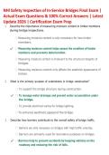 NHI Safety Inspection of In-Service Bridges Final Exam Review 2026 &vert; Practice Questions & Detailed Answer Explanations