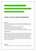 ATI RN Critical Thinking Entrance&sol;Exit Exam 2026&sol;2027 &vert; 100 Practice Questions & Verified Answers &vert; In-Depth Rationales &vert; Complete Review &vert; Latest Update &vert; Graded A&plus;