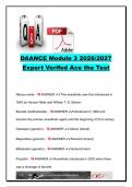 DAANCE Module 3 Exam 2026&sol;2027 &vert; 80&plus; Questions & Answers &vert; Anesthetic Drugs&comma; Pharmacology&comma; Local Anesthesia&comma; Sedation & Reversal Agents