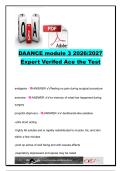 DAANCE Module 3 Exam 2026&sol;2027 &vert; 80&plus; Questions & Answers &vert; Anesthetic Drugs&comma; Pharmacology&comma; Opioids&comma; Local Anesthesia & Reversal Agents