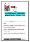 DAANCE Module 3 Exam 2026&sol;2027 &vert; 150&plus; Questions & Answers &vert; Anesthesia Pharmacology&comma; Sedation&comma; Local Anesthetics&comma; Opioids&comma; PONV & Reversal Agents