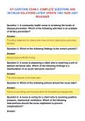 ATI CAPSTONE EXAM 2- COMPLETE QUESTIONS AND&NewLine;DETAILED SOLUTIONS LATEST UPDATE THIS YEAR JUST&NewLine;RELEASED