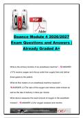 DAANCE Module 4 Exam 2026&sol;2027 &vert; 90&plus; Questions & Answers &vert; Anesthesia Machine&comma; Airway Management&comma; Patient Monitoring&comma; Capnography & Emergency Equipment