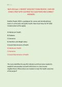NUR 439 Exam 2 NEWEST 2026&sol;2027 EXAM REVIEW &vert; NUR 439 &NewLine;EXAM 2 PREP WITH 250 PRACTICE QUESTIONS AND CORRECT &NewLine;ANSWERS 
