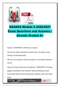 DAANCE Module 5 Exam 2026&sol;2027 &vert; 100&plus; Questions & Answers &vert; Airway Emergencies&comma; Cardiac Dysrhythmias&comma; Hypoxia&comma; Anaphylaxis&comma; Malignant Hyperthermia & Medical Emergencies