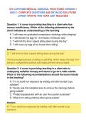 ATI CAPSTONE MEDICAL SURGICAL PROCTORED VERSION 1&NewLine;AND 2 - COMPLETE QUESTIONS AND DETAILED SOLUTIONS&NewLine;LATEST UPDATE THIS YEAR JUST RELEASED