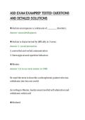 ASD EXAM EXAMPREP TESTED QUESTIONS&NewLine;AND DETAILED SOLUTIONS&NewLine;