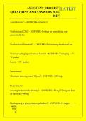 ASSISTENT DROGIST &NewLine;QUESTIONS AND ANSWERS 2026 - 202