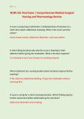 NURS 321 Final Exam &vert; Comprehensive Medical-Surgical &NewLine;Nursing and Pharmacology Review