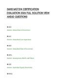 SANS MGT514 CERTIFICATION&NewLine;EVALUATION 2026 FULL SOLUTION VIEW&NewLine;AHEAD QUESTIONS&NewLine;