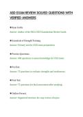 ASD EXAM REVIEW SOLVED QUESTIONS WITH&NewLine;VERIFIED ANSWERS&NewLine;