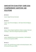 SANS MGT514 EXAM STUDY GUIDE 2026&NewLine;COMPREHENSIVE QUESTIONS AND&NewLine;SOLUTIONS