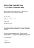 ATI CAPSTONE LEADERSHIP EXAM&NewLine;CERTIFICATION PREPARATION GUIDE
