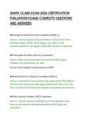 SANTA CLARA EXAM 2026 CERTIFICATION&NewLine;EVALUATION EXAMS COMPLETE QUESTIONS&NewLine;AND ANSWERS